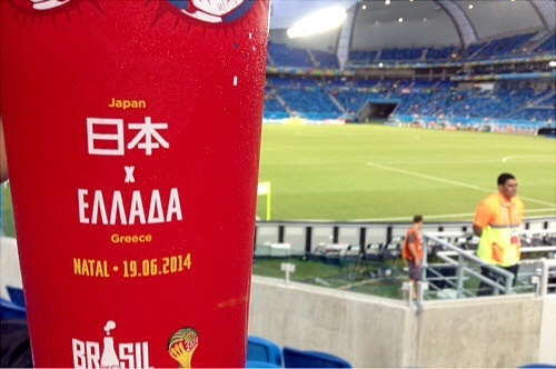 W杯試合会場飲料用カップ