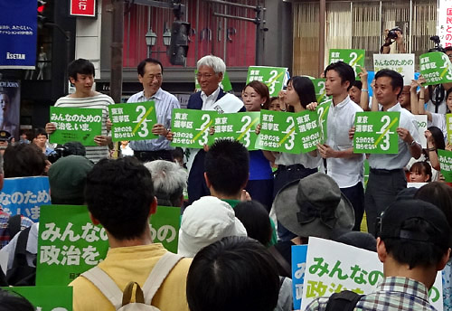 20160703参議院議員選挙東京都選挙区小川敏夫候補新宿街宣