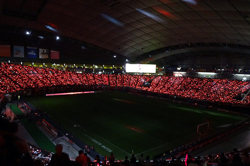 20190504札幌ドーム光の演出、ヴィッセル神戸戦01